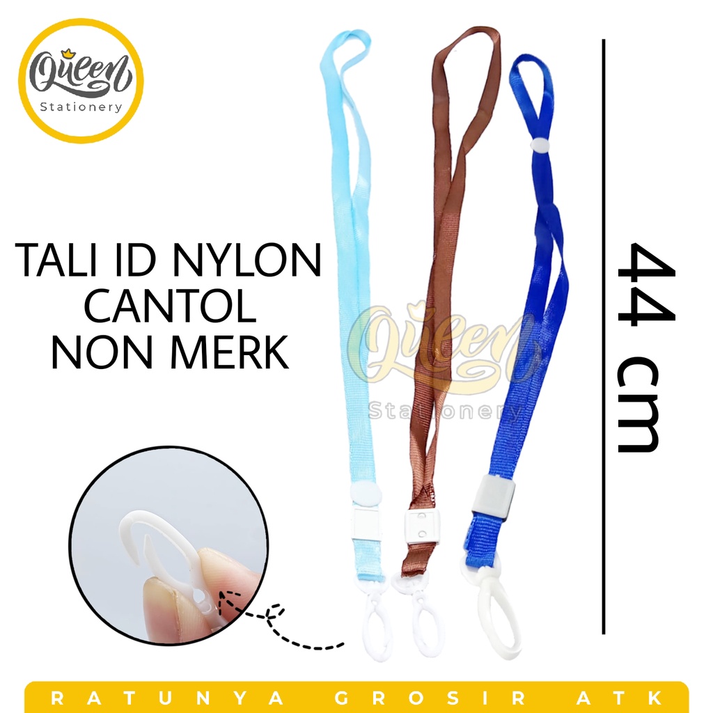 

TALI ID NYLON CANTOL PLASTIK NON MERK / TALI ID CARD / TALI GANTUNGAN