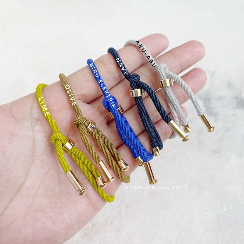 Gelang Tali Serut Hongkong Anak dan Dewasa Gelang Pandora Import Mewah free 2 Karet Stopper