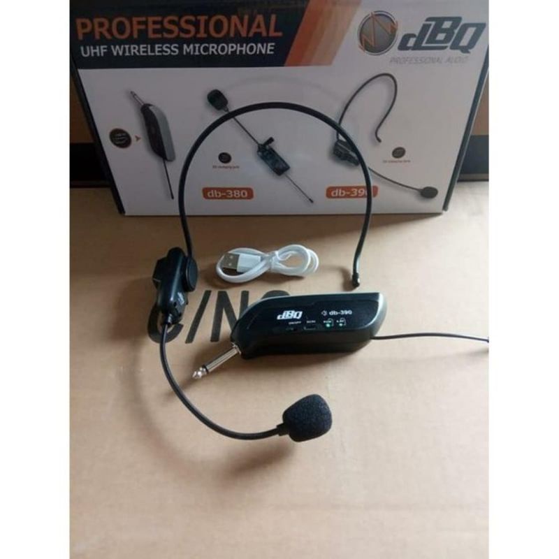 mic headset wireless DBQ DB 390 Bayermic 1H single mic uhf.original