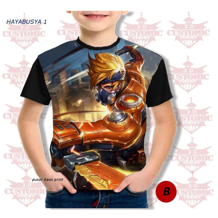 MURAH KEREN kaos 3d karakter mobile legend - roger skin -KAOS anak