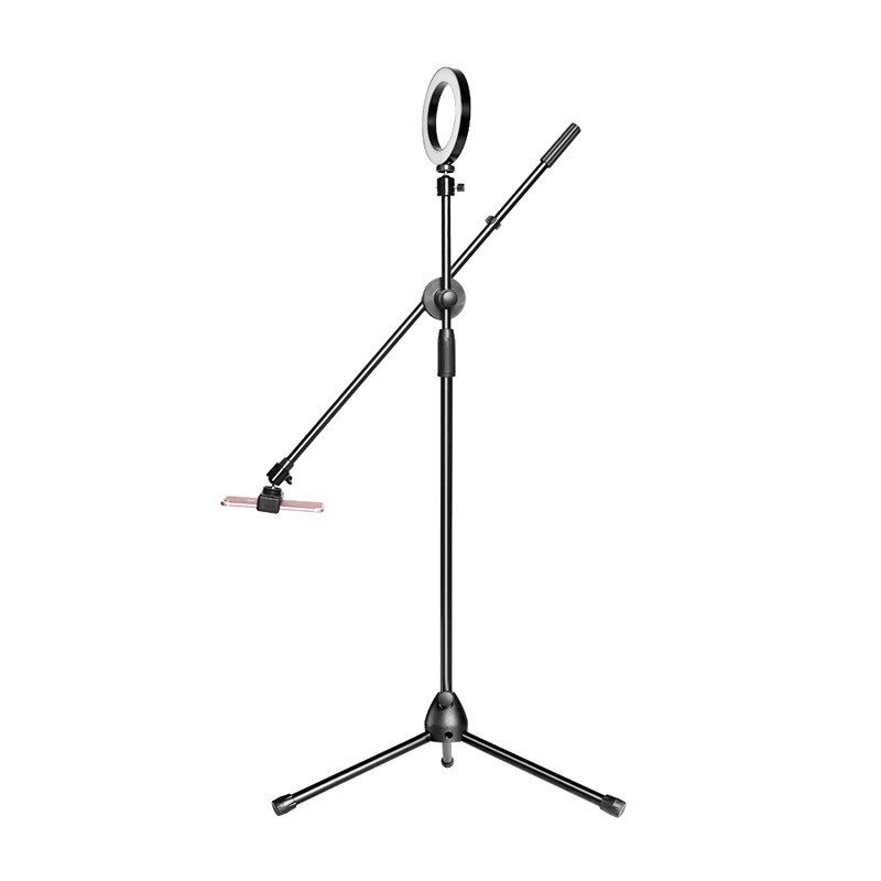 Tripod Stand Holder Smartphone Boom Arm &amp; Ring Light - CN-171 - Black