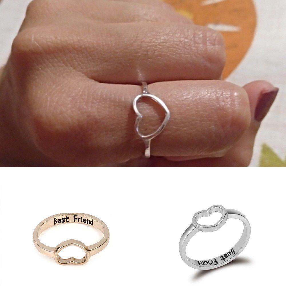 Cincin Nanas Love Hati New Letter Band Type Friendship