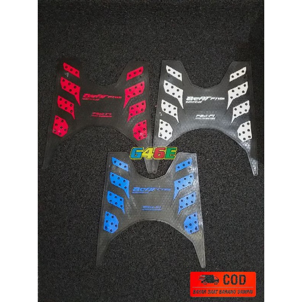 karpet pijakan kaki beat fi , karpet pijakan motor beat fi, karpet pijakan anti licin variasi motor