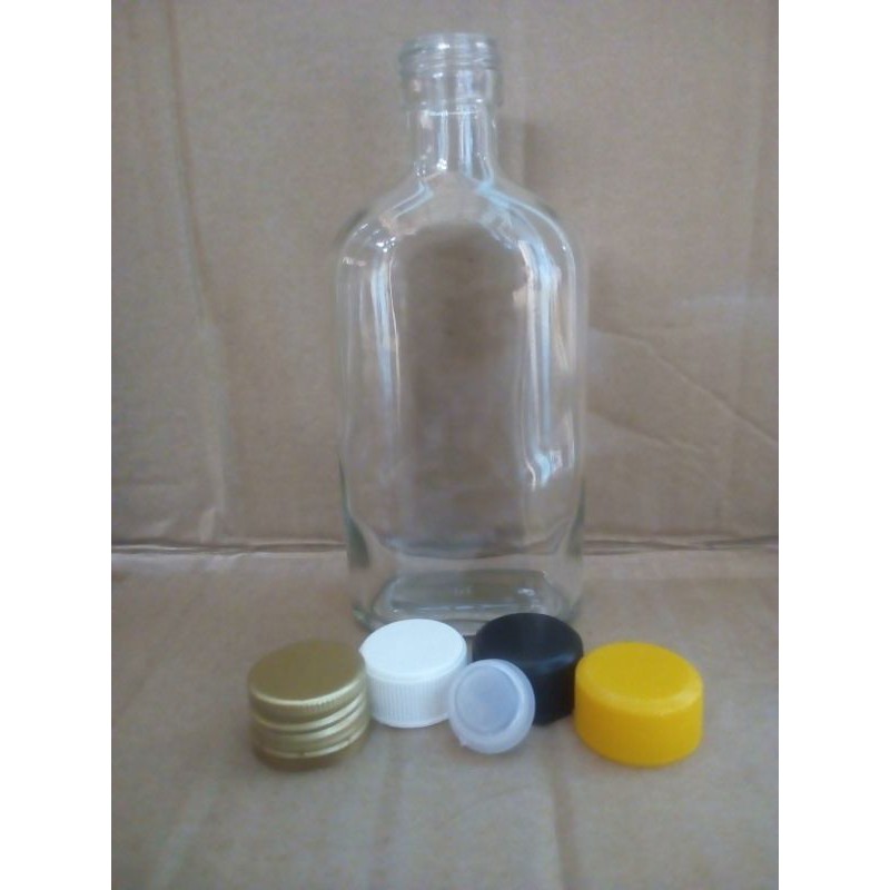 Botol kaca gepeng 250ml