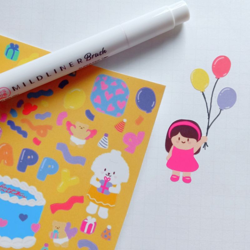 

[Love.Ataco] Stiker Dekorasi Jurnal Ulang Tahun | Birthday Sticker Decoration