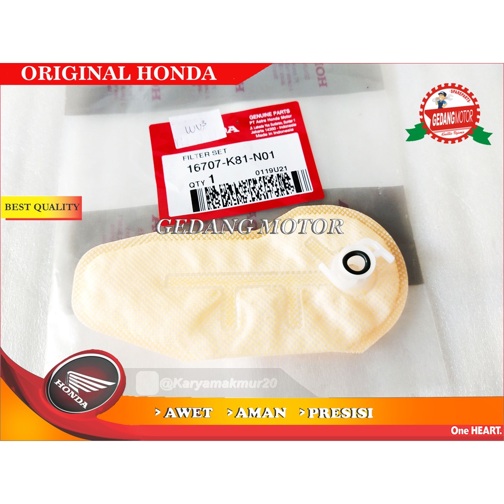 FILTER SET FUEL PUMP BEAT ECO ESP STREET ORI AHM HONDA