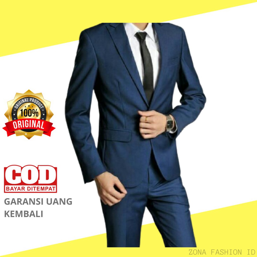 Jual Setelan Jas Pria Slim Fit Blazer Pria Jas Pernikahan Jas Wisuda Jas Pesta Jas Formal 1313