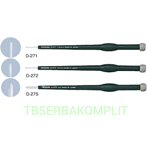 Hozan D-275 Ceramic Alignment Adjustment Screwdriver Tool Obeng Trim + Plus Phillips No. 0 Blade