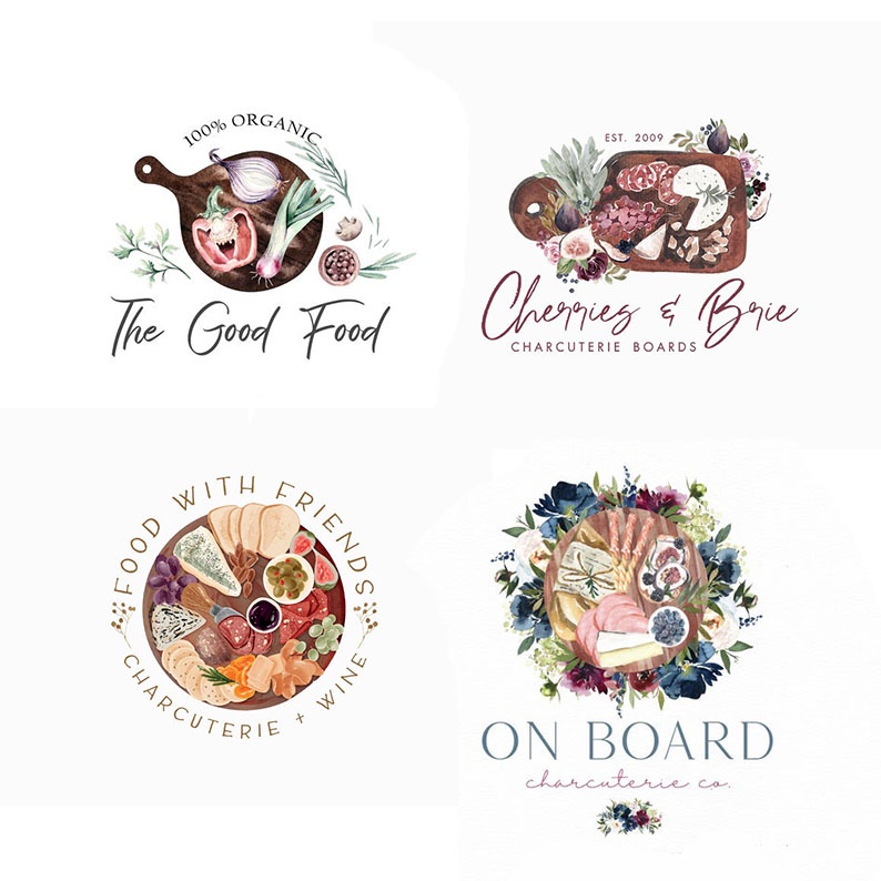 jasa bikin desain logo toko olshop makanan unik elegant