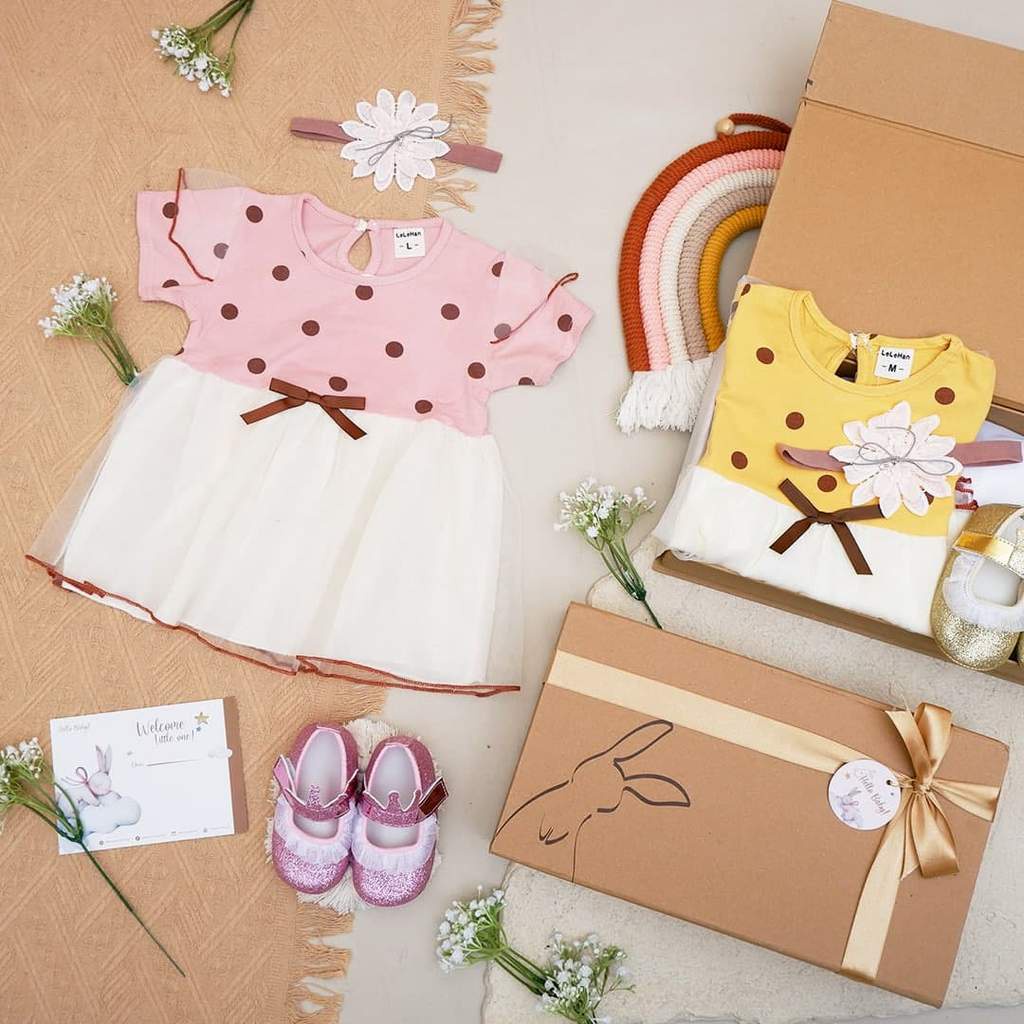 LIO035 Girls Baby Hampers 0-12 months/ Hampers bayi newborn/ Kado bayi/ baby girl gift set-Tracy Pink
