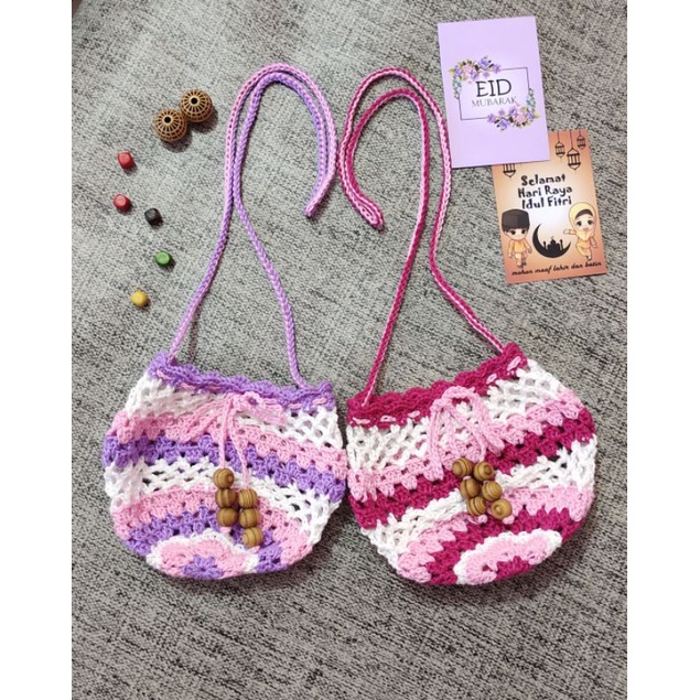 Pouch mini / pouch anak / tas kecil / handmade / tas rajut mini