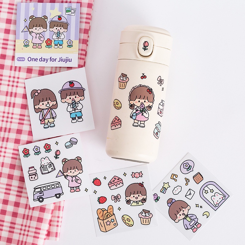 Magic789 23PCs Lovely Cartoon PVC Stickers for Water Bottle Cellphone DIY Decals