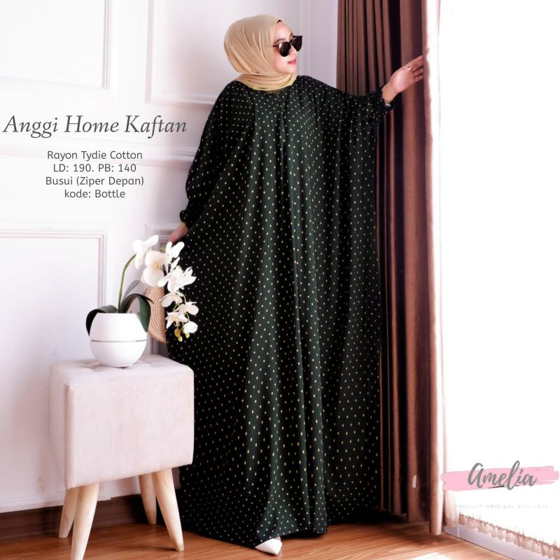 Anggi Home Kaftan - Kaftan Wanita Jumbo Rayon Tie Dye Premium Gamis Dress Kekinian Bigsize LD 190cm