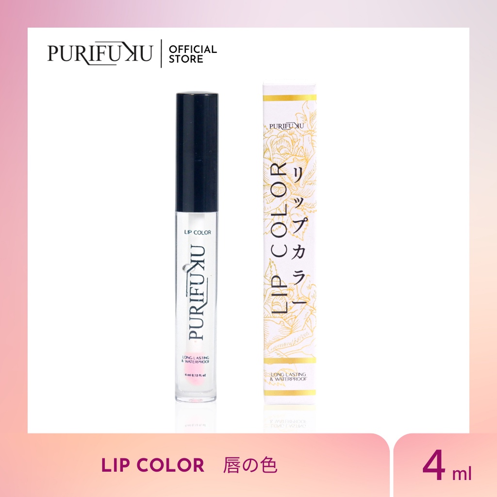 PURIFUKU Lip Color Lip Tint BPOM Long Lasting and Waterproof Castor Oil