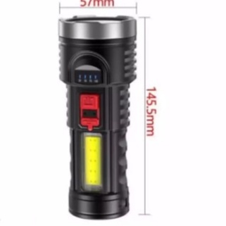 Senter USB Charge Flashlight TY-822 / TY-823(L-830) Power LED Sorot Berkualitas