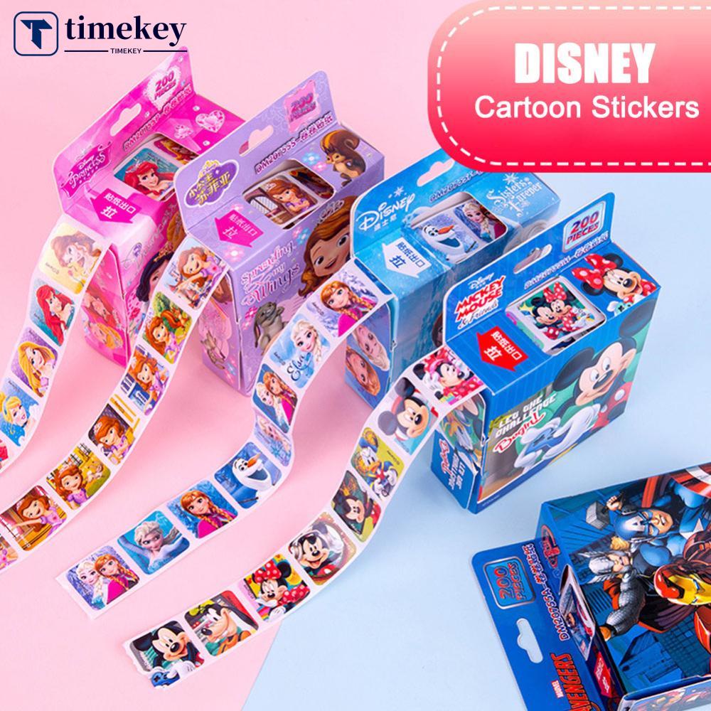 Timekey Stiker Kartun Princess Kreatif DIY Bisa Dilepas Untuk Dekorasi Scrapbook / Notebook A2X2