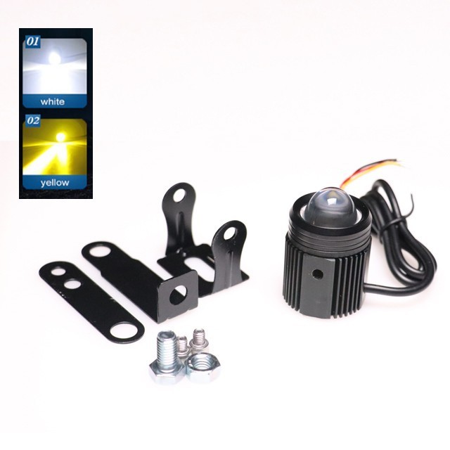 Lampu Sorot Tembak Laser foglamp Dual Colour Mini Driving Led Aksesoris Variasi Sparepart Motor