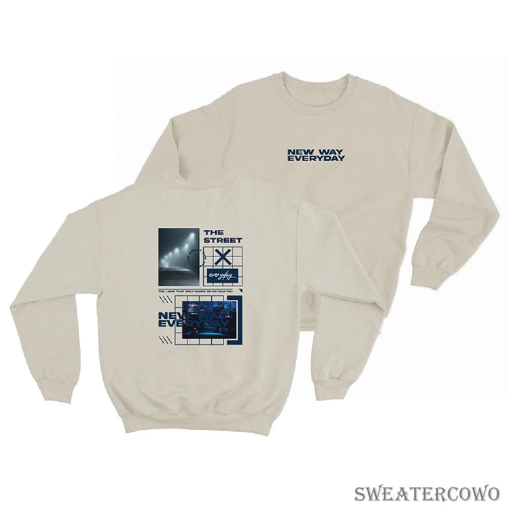 Sweaterpolos Basic Sweater NEW WEY ( Sablon ) Unisex Pria &amp; Wanita