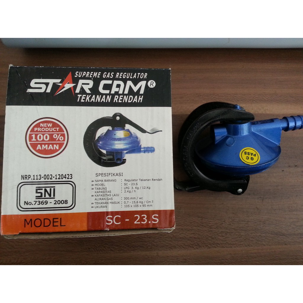 Starcam REGULATOR kompor gas dilengkapi PENGAMAN non meter SC-23S