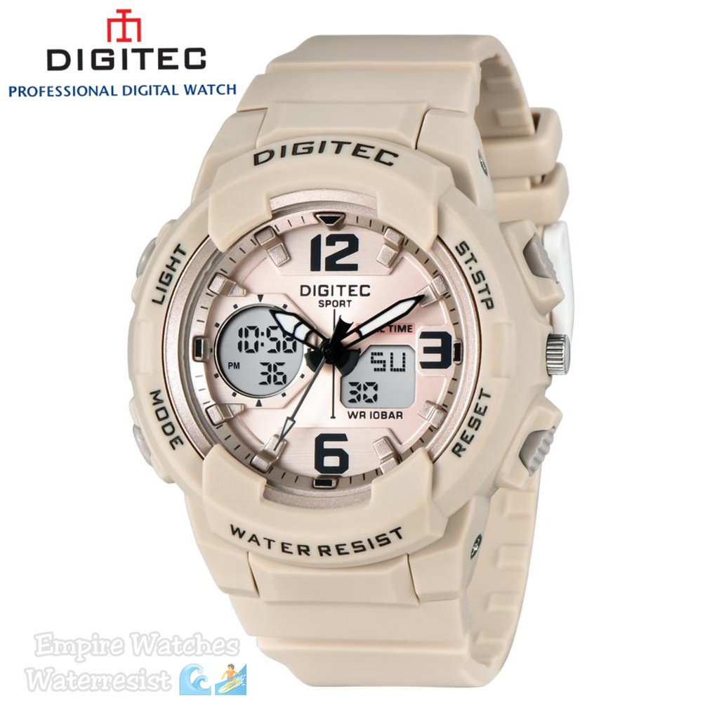 Jam Tangan Digitec DG4120T 4120 Wanita Cewek Analog Digital Strap Rubber Dualtime Kualitas Original 