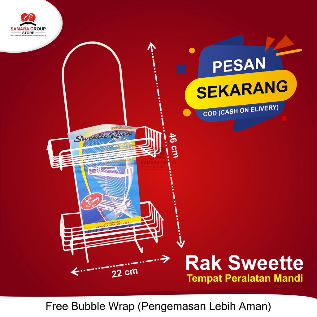 RAK TEMPAT SABUN KAMAR MANDI BESI - SWEETTE RACK