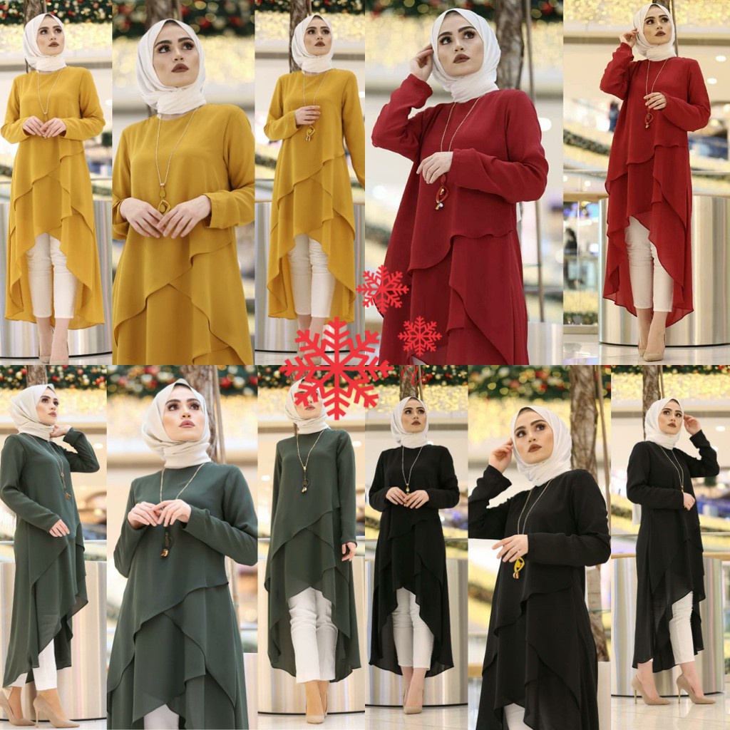 RX FASHION - TUNIK ARASH / ATASAN MUSLIM WANITA BAHAN MOSCREPE KUALITAS PREMIUM