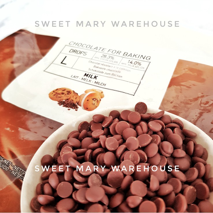 Callebaut Drops 250gr Chocolate Baking Chip Milk 28,3% 250gr Cokelat Chips