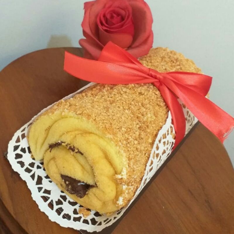 

Bolu Gulung Nutella Roll Cake