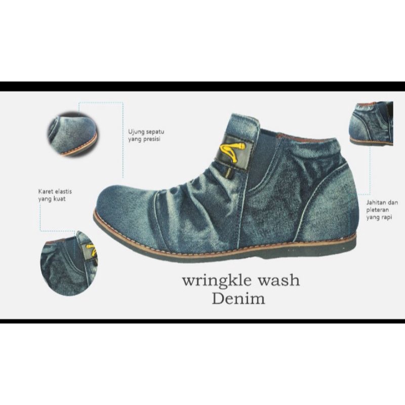 sepatu casual sepatu kasual pria sepatu wringkel sepatu handemade sepatu cowok sepatu denim sepatu keren sepatu