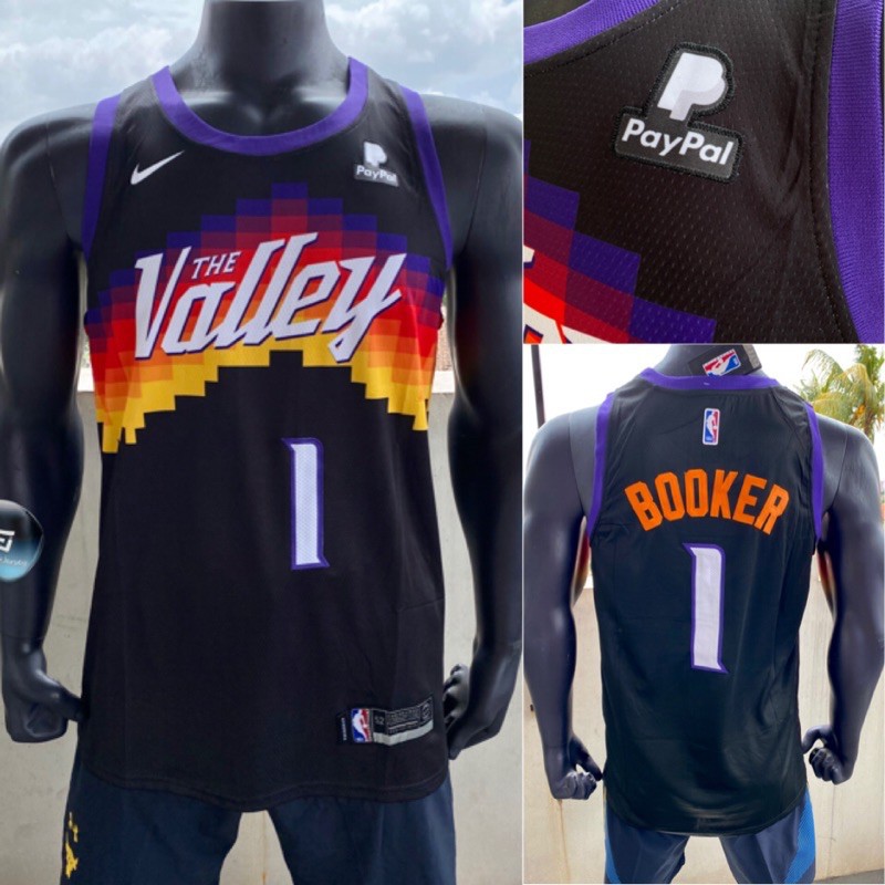 Jersey Basket NBA Swingman Phoenix Suns Devin Booker #1 Quality Import