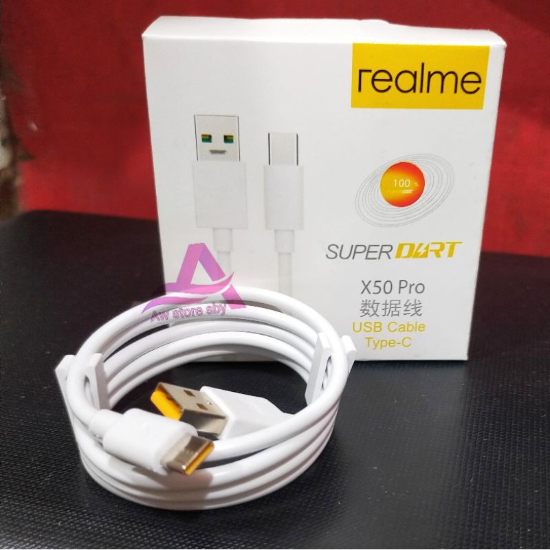 Kabel Data Realme Type C VOOC Usb C Realme 7i/ 8i/ C17/ Narzo 30A 50A/ C25/C25S/X2/XT/ C35 ((X50 PRO))