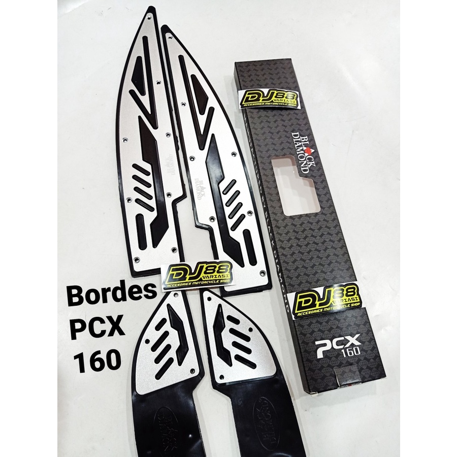 Bordes PCX 160 black diamond pijakan kaki karpet bawah pcx160