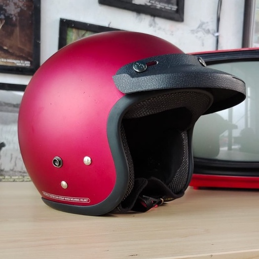 Helm Bogo Dewasa Retro Full Leher SNI