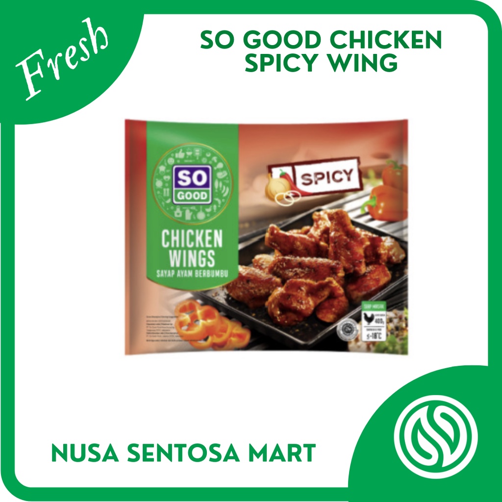 

So Good Chicken Frozen Food Spicy Wing - 400gr