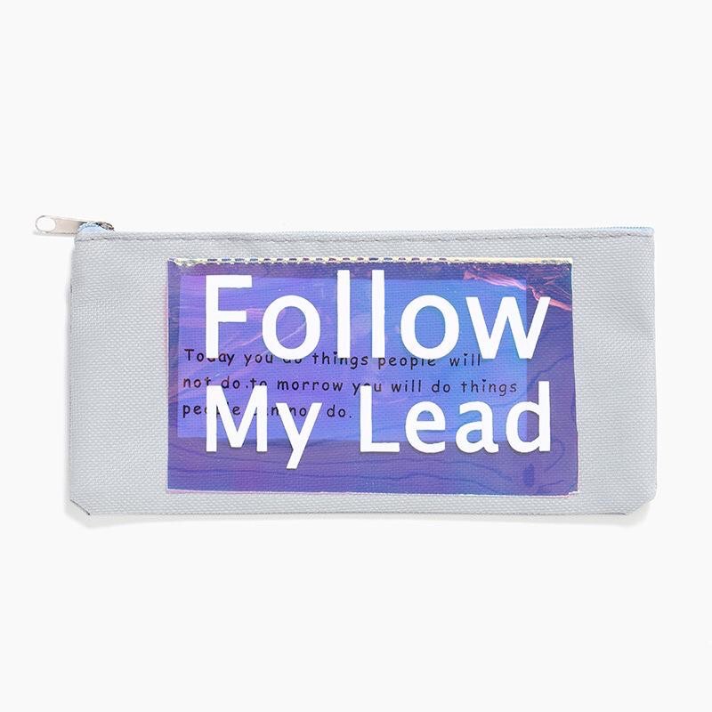 Tempat Pensil Geometry-Canvas Abu