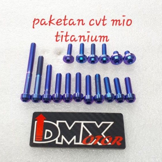 Paketan baut titanium cvt mio sporty mio smile grade 5