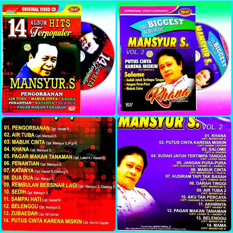 KASET VIDEO LAGU MANSYUR S. TERLENGKAP - KASET VIDEO KARAOKE LAGU-LAGU TERPOPULER MANSYUR