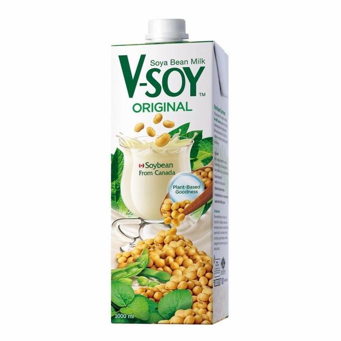 

Vsoy Original Soybean Milk susu kedelai 1Liter