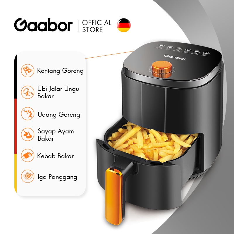 Gaabor ASLI SNI Airfryer 3.5L Mesin Penggorengan Tanpa Minyak Anti Lengket Garansi Penukaran