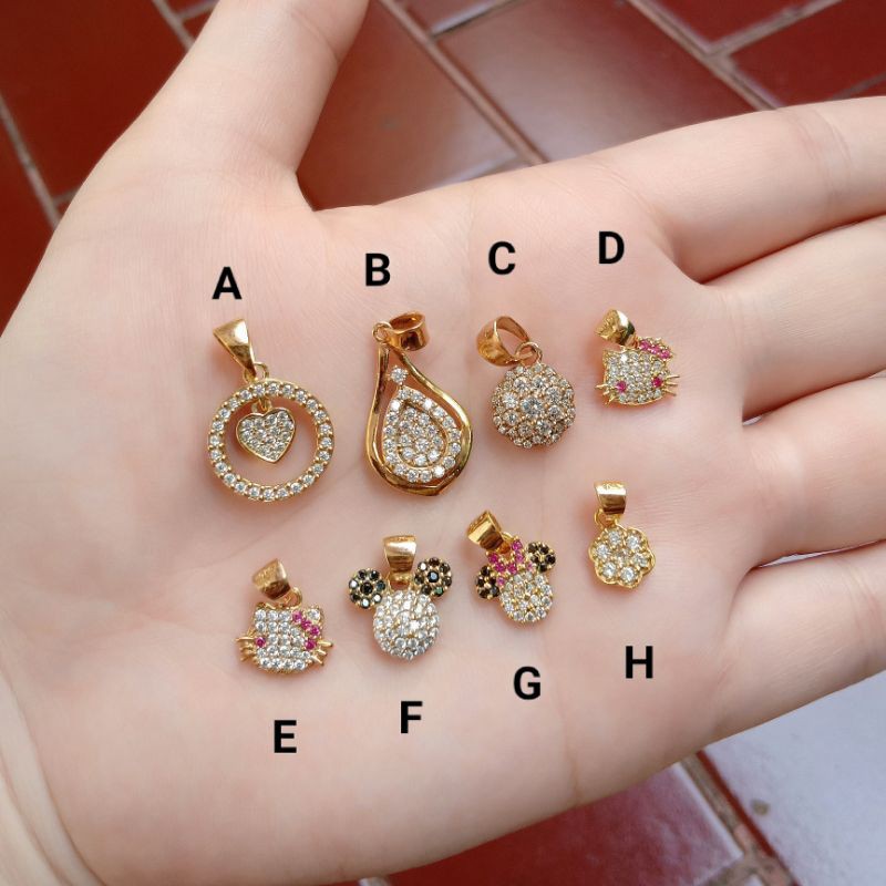 liontin anak dan dewasa campur terbaru S925 / perhiasan perak 925 berlapis emas