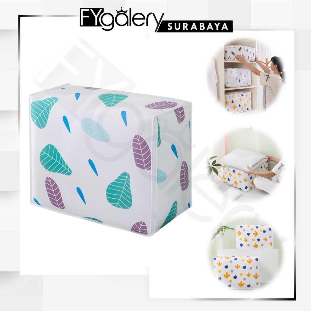 FYGALERYSURABAYA  HL0351 Tempat Penyimpanan Selimut Storage Box Tempat Penyimpanan Bedcover Selimut Pakaian Serbaguna