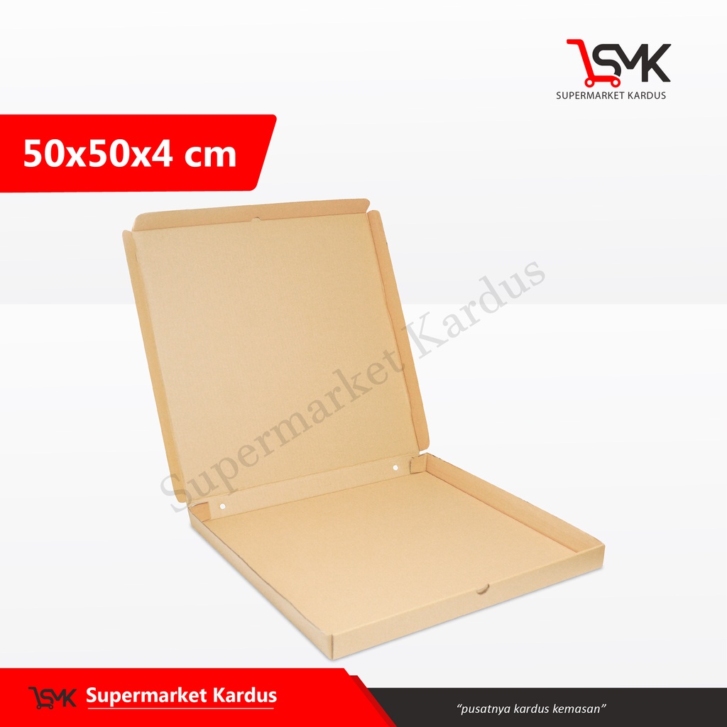Box 50x50x4 LD Pizza Besar/Kardus/Karton/boxpizza/Pizza/Hampers/gotti/tinggi4