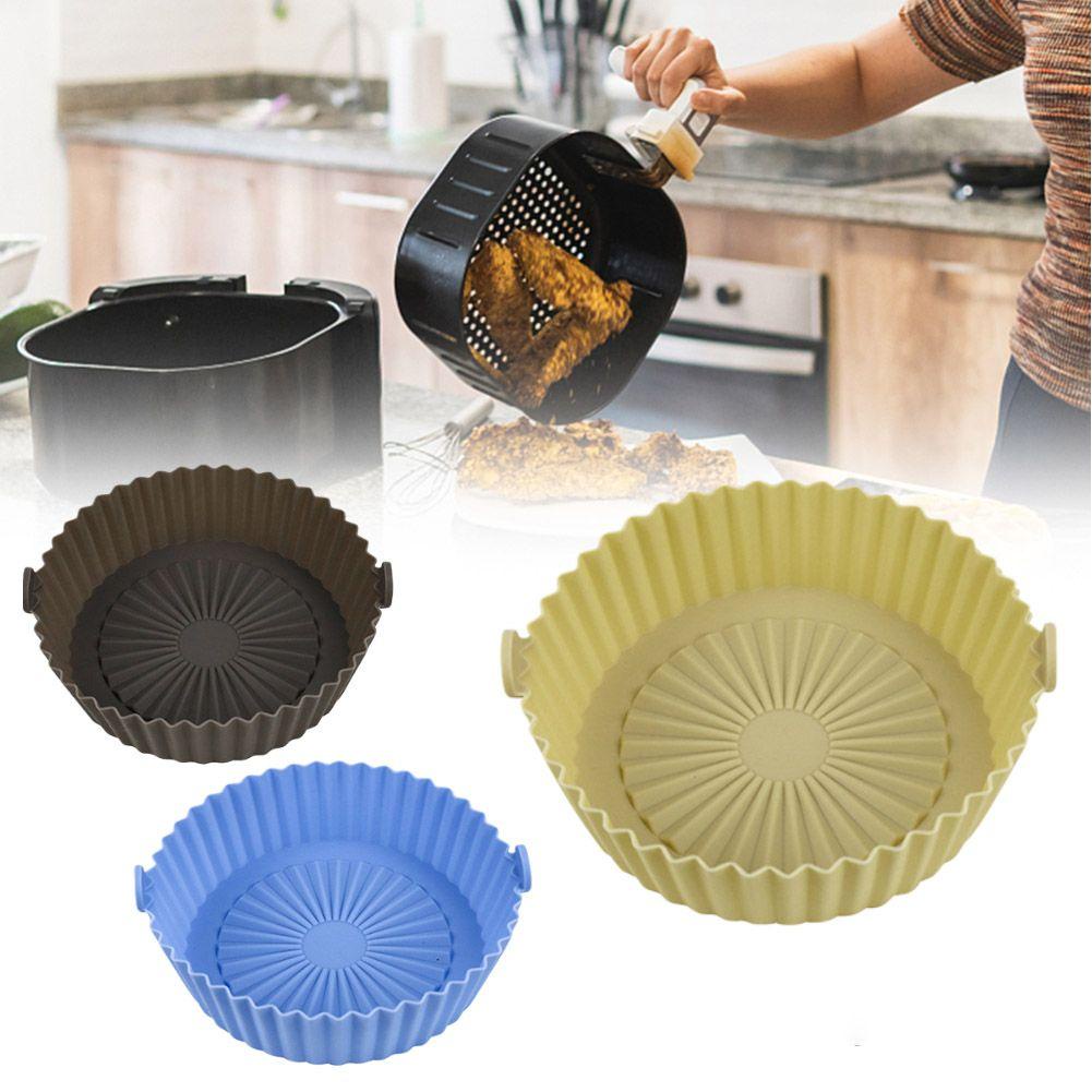 [Elegan] Air Fryer Aksesoris6Per8In Tahan Panas Air Fryer Bowl Reusable Ramah Lingkungan Non Toxic Airfryer Liner Mat