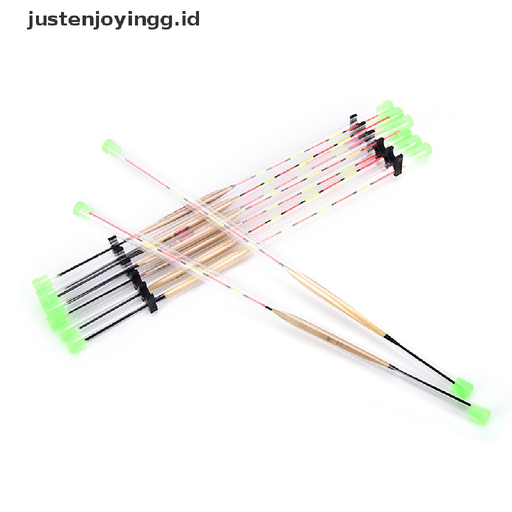 (Justenjoyingg.Id) 10pcs / Lot Pelampung Pancing Bahan Kayu