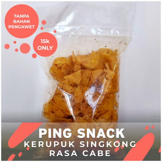 

Keripik Singkong rasa cabe ping snack