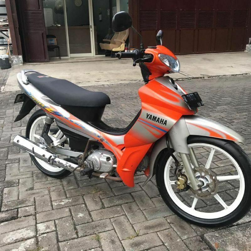 (Bisa COD) Striping Yamaha Jupiter Z cw standar ori 2005-2004 stiker lis motor JupiterZ lama orange 