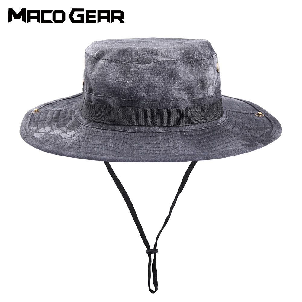 PREORDER Summer Camouflage Fishing Cap Sunshade Sun Visors Bucket Tactical Hat Sports Camping Huntin