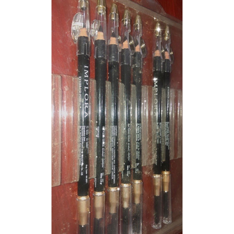 IMPLORA Pensil Alis 3 in 1 Eyebrow Pencil dengan Spoolie dan Rautan