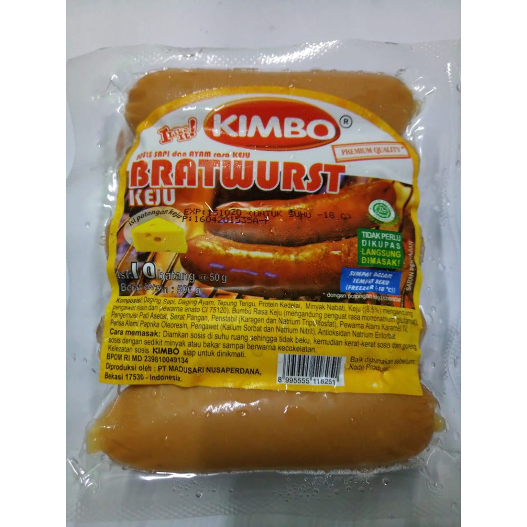 

Kimbo Mini Bratwurst Keju 10 Batang