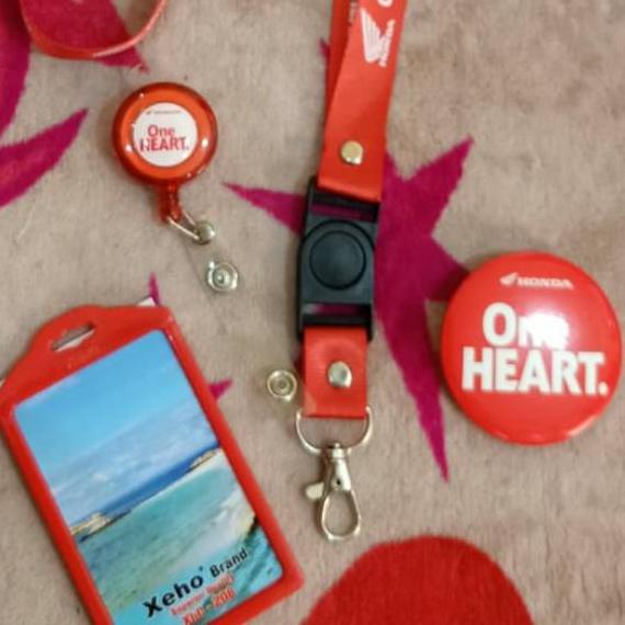 

[KODE 0PVQI] paket tali Id card HONDA one heart ( ecer )ready stok